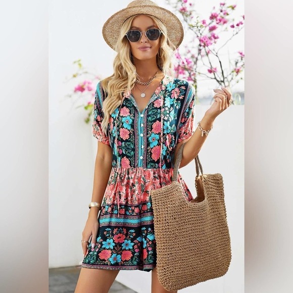 Harmony Haven Boho Romper - Picture 2 of 3